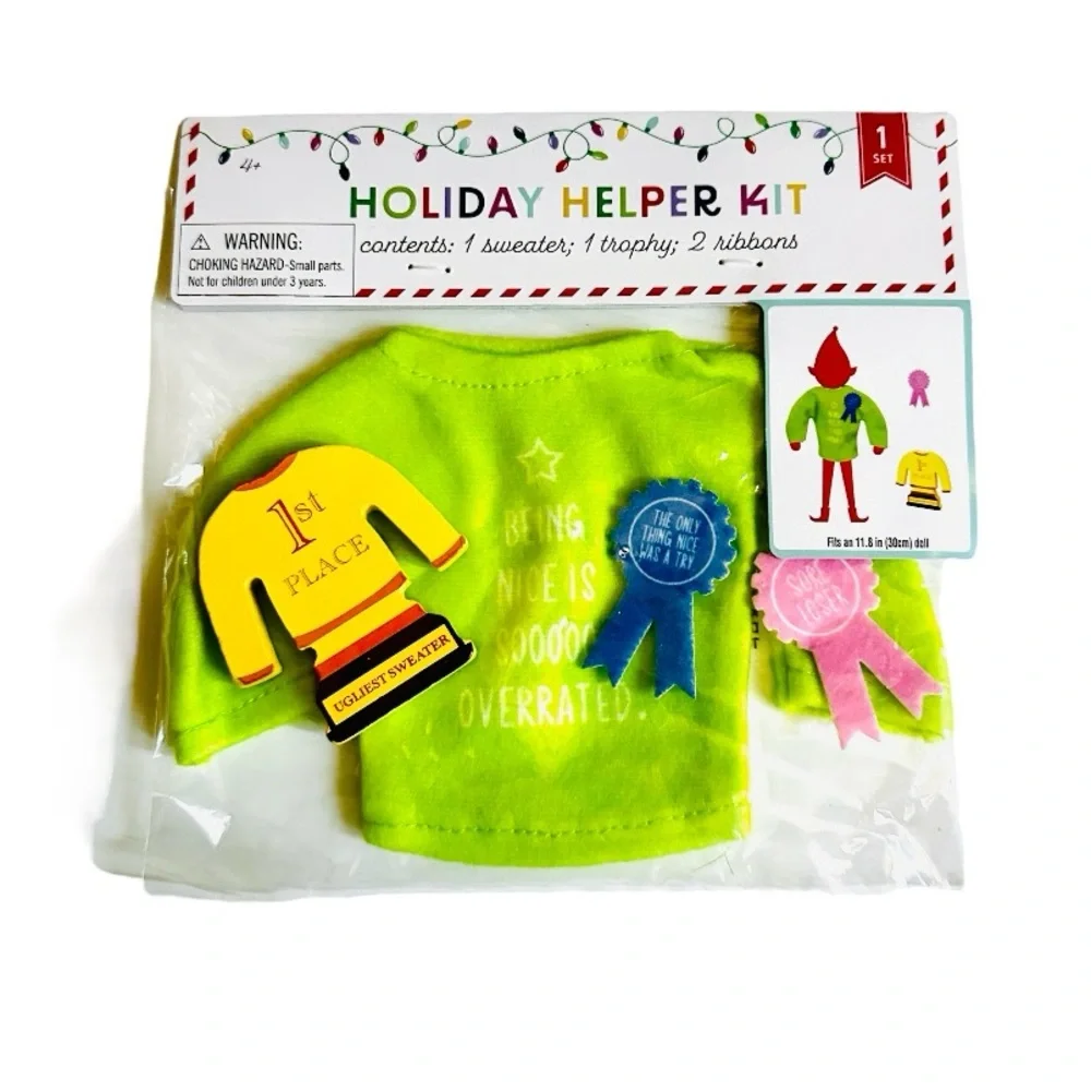 Target Bullseyes Holiday Helper Costumes Set of 3 Elf Shelf
